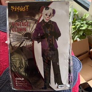 Spirit Vintage Clown Costume - Purple and Black